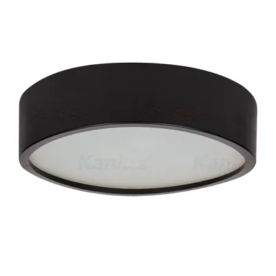 Zdjęcie produktu dla Plafon okrągły JASMIN czarno-biały 2xE27x20W drewno wym:7,7x37,5x37,5cm IP20 Kanlux