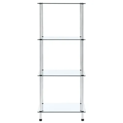 Image de vidaXL Étagère avec 4 étagères Transparent 40x40x100 cm Verre trempé