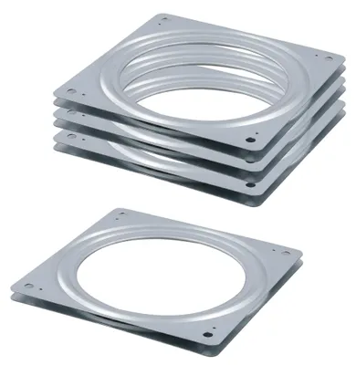 4er-Set Lazy Susan Drehplatten, 15,6 x 0,87 cm, quadratisch