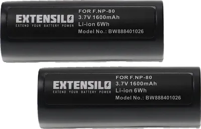 Produktbild von EXTENSILO 2x Akku kompatibel mit Fujifilm FinePix MX-6900, MX-6800 Kamera (1600 mAh, 3,7 V, Li-Ion)