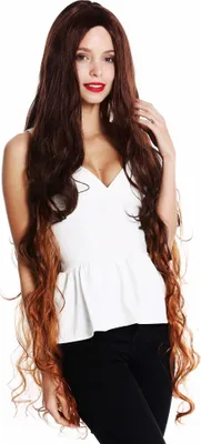 Produktbild von WIG ME UP Perücke extrem lang leicht gelockt Rapunzel Mahagoni Kupfer VK-40-G31/30C/27C