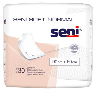 Produktbild von Seni Soft Normal Bettschutzunterlage, 90 cm x 60 cm, 1 Packung = 25 Stück