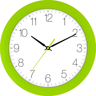 Produktbild von EUROTIME Funk-Wanduhr hellgrün