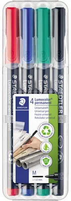 Produktbild von STAEDTLER Folienstift Lumocolor M perm 4St