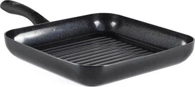 Produktbild von Induktionsgrillpfanne 28 cm/4,3 L Rot - Gesundheitsfreundliche Antiklebung - Pfannenreinigungsfähig - PFAS-frei - Diamantbeschichtung