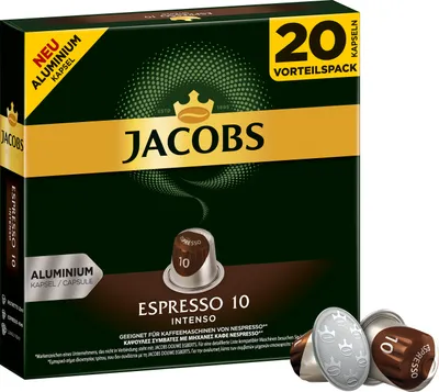 Produktbild von Jacobs Kapseln Espresso Intenso | 20 Nespresso® komp. Kapseln