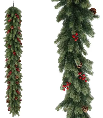 Zdjęcie produktu dla Świąteczna girlanda choinkowa 200 cm  stroik gałązki do dekoracji premium
