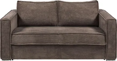 Produktbild von Schlafsofa mit Matratze 3-Sitzer - Cord - Braun - Liegefläche 140 cm - Matratze 14 cm - LORETO