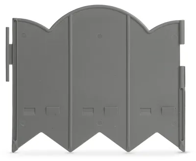 Immagine prodotto di 12x Bordatura per giardino / Bordatura per prato / Recinzione da giardino – Bordatura da giardino in plastica – 20 x 17,5 cm – Grigio – 12 pezzi per set – Per aiuole, prati e vialetti da giardino [11468M]