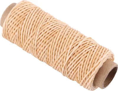 Obrázek produktu pro Kožené šití plochého vosku umělecký kabel DIY cívka (béžová)