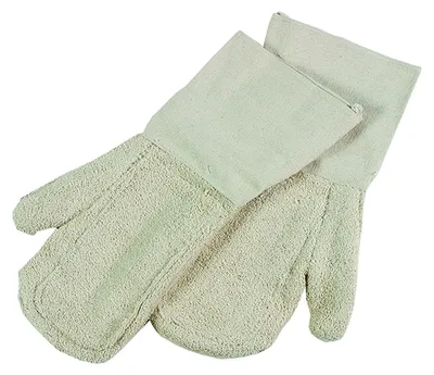 Produktbild von Backhandschuhe aus Henkelplüsch, lange Stulpe