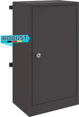 Produktbild von Briefkasten FELS mit Speicher Schwarz 30x23x55 cm Stahl | Postkasten Nachrichtenkasten für Briefe und Zeitungen