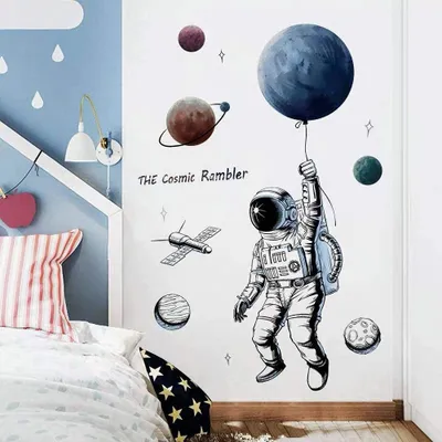 Productafbeelding van XL Muurstickers Astronaut voor Kinderkamers