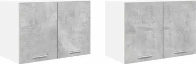 Obrázek produktu pro Závěsná skříňka 2 pcs Betonová šedá a bílá 60 x 31 x 40 cm