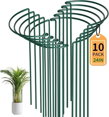Produktbild von Halbmondförmige Metall-Tuinstützen - 10 Stück - 25 x 60 cm