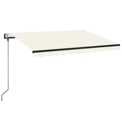 Zdjęcie produktu dla vidaXL Automatyczna markiza z diodami LED i czujnikiem wiatru 350x250 cm Kremowa