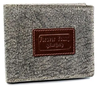 Obrázek produktu pro Forever Young pánská peněženka z přírodní kůže šedá RFID 13 cm