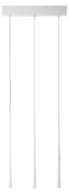 Imagen del producto de Lámpara colgante lineal múltiple Dafne S/3P con 3 luminarias LED (16,5 W, 3000 K, CRI > 90) – Blanco satinado con roseta de techo blanca – Gealuce
