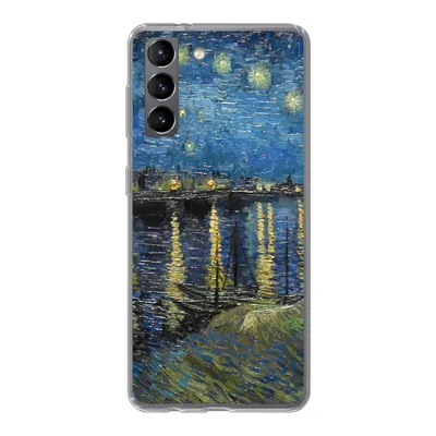Produktbild von MuchoWow® Handyhülle Schutzhülle Hülle für Samsung Galaxy S21 Sternennacht über der Rhone - Van Gogh - Kunst Silikon Softcase Handy Hülle - Softcase