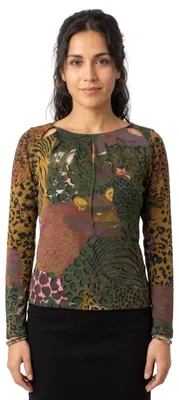 Produktbild von Desigual Damenbluse Helena mit Leopardenmuster S