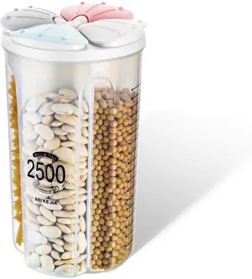 Image de Boîtes alimentaires hermétiques, 2,5 L, lot de 4 boîtes alimentaires transparentes, sans BPA et hermétiques (lot de 4 x 2500 ml)