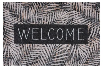 Produktbild von MD Entree Ambiance | Fußmatte - Schmutzfangmatte - Eingangsmatte,Größe:50x75 cm;Motiv:leaves welcome beige