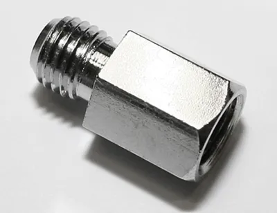 Image de Adaptateur de rétroviseur HIGHSIDER smart trou M10 droite sur boulon M10 droite chromé