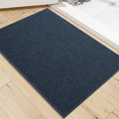 Obrázek produktu pro Podlahová rohož do interiéru, 40 x 60 cm, modrá. Rohož na zachytávání nečistot, protiskluzová, savá, plochá