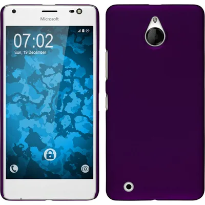 Produktbild von PhoneNatic Case kompatibel mit Microsoft Lumia 850 - Hülle lila gummiert Hard-case Cover
