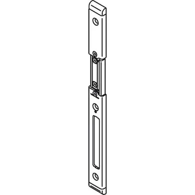 Produktbild von Schließblech GU-Secury verstellbar links, Falz 11/20 mm,verzinkt silber