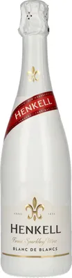 A bottle of Henkell Sekt Blanc de Blancs sparkling wine.