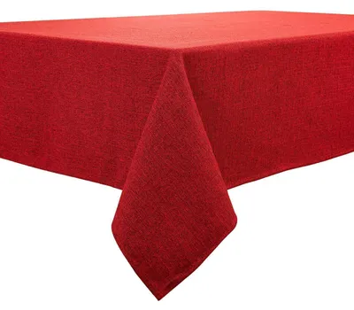 Produktbild von Tischdecke Rot 140 x 240 cm Wasserabweisend Leinenoptik Rechteckig