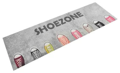 Productafbeelding van Keukenmat wasbaar, vloerkleed, keukenloopmat, deurmat, vloermat, antislip en gemakkelijk schoon te maken, geschikt voor keuken, hal, kantoor, entree. Korte pool, grijs, 45 x 150 cm
