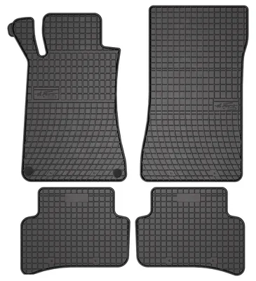 Image de Tapis de sol en caoutchouc pour Mercedes C W203 2000-2008 (berline/break) – 4 pièces, noirs, sur mesure