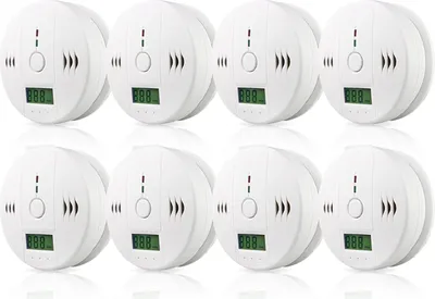 Produktbild von Bettizia 8x CO Detektor weiß Feuermelder für Haushalt 85 dB Alarm optisch & akustisch
