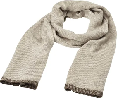 Produktbild von Strickschal Herren Winterschal Zweifarbig Überlänge Oversize Ripp-Strick Melange Neverless® natur