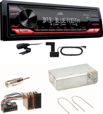 Produktbild von JVC KD-X272DBT Digitalradio Bluetooth USB Einbauset für Renault Clio 1 2 Twingo