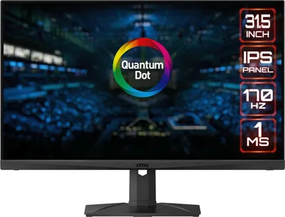 Produktbild von MSI MAG321QR QD, 80 cm (31.5"), 2560 x 1440 Pixel, Wide Quad HD, 1 ms, Schwarz