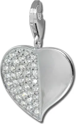 Produktbild von SilberDream 925er Charm Herz Echt Silber Armband Anhänger Zirkonia D2FC233W
