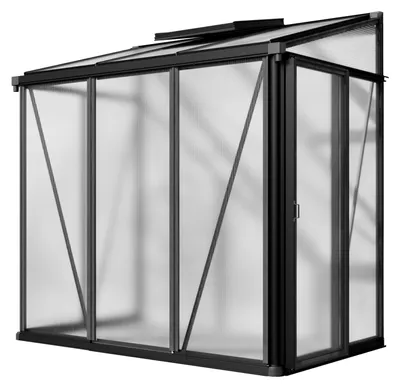 Obrázek produktu pro GFP skleník Flora 22 skleník ke zdi - hliník - 137x132 cm - 16 mm polykarbonátové desky