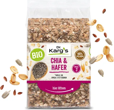 Obrázek produktu pro Dr. Kargscelozrnné chia a ovesné vločky s omega 3 mastnými kyselinami 200g