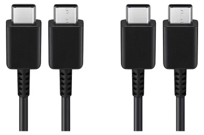 Produktbild von 2x Schnell-Ladekabel USB-C 1.8m 3A schwarz für Xiaomi Redmi Note 13 12S 12 11S 11 10S 10 9S 9 Pro + 5G beidseitig USB Typ C Anschluss