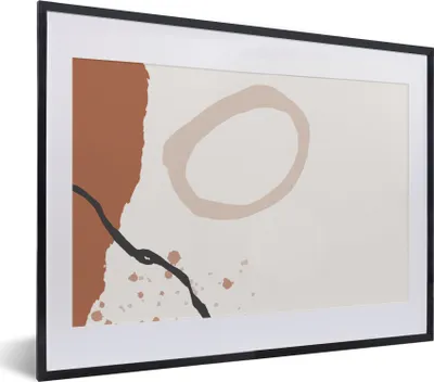 Produktbild von MuchoWow® Gerahmtes Poster Sommer - Abstrakt - Grau 40x30 cm - Poster mit Schwarzem Bilderrahmen Wandposter Rahmen Foto Bilder - Bilderrahmen - Poster im Rahmen
