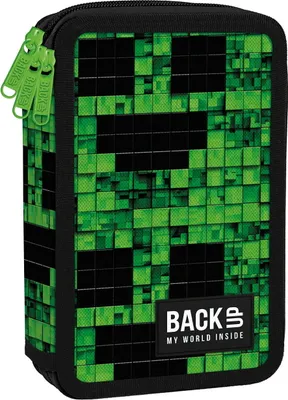 Produktbild von Dreifach-Federmäppchen mit Zubehör, für Jungen, Game Green, Backup, Derform