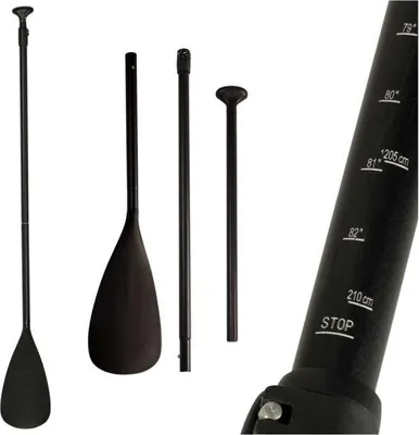 Obrázok produktu pre Pádlo SUP Teleskopické pádlo , Jednoduché pádlo , Nastaviteľné 170-210 cm , Čierne
