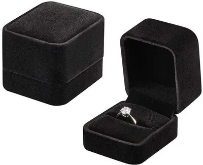 Obrázok produktu pre Elegantná škatuľka na zásnubný prsteň – obal – 50 x 55 x 45 mm – Odolná – Krabička na zásnubný prsteň