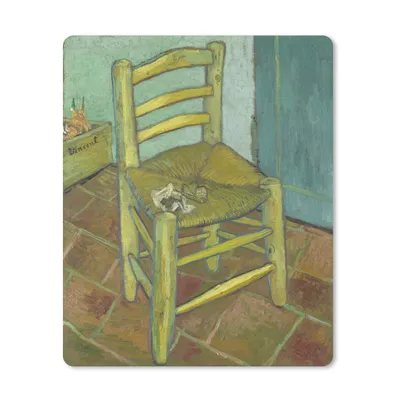 Produktbild von MuchoWow® Mauspad Mousepad Der Stuhl von Vincent - Vincent van Gogh 30x40 cm - Mousepads - Maus Mat - Pad - Mausunterlage - Mausmatten