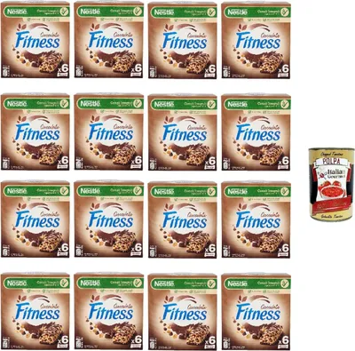 Produktbild von Nestlé Fitness Chocolate Müsliriegel Vollkornriegel mit Schokolade 16x 141g + Italian Gourmet polpa 400g