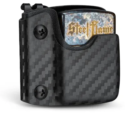 Kydex Feuerzeughalter für Zippo, mit Gürtelclip, schwarz