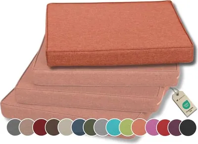 Produktbild von Stuhlkissen - Polsterauflage Auflage für Stühle FK5 (40x40, Orange, 1)